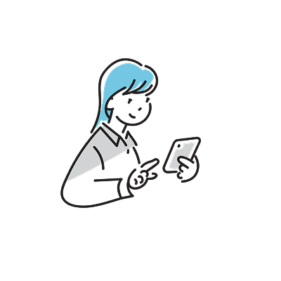 予約表を持つ女性のイラスト